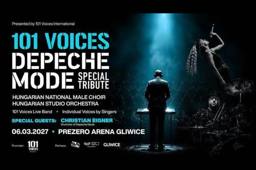 Plakat widowiska 101 Voices Depeche Mode Special Tribute w PreZero Arenie Gliwice 6 marca 2027