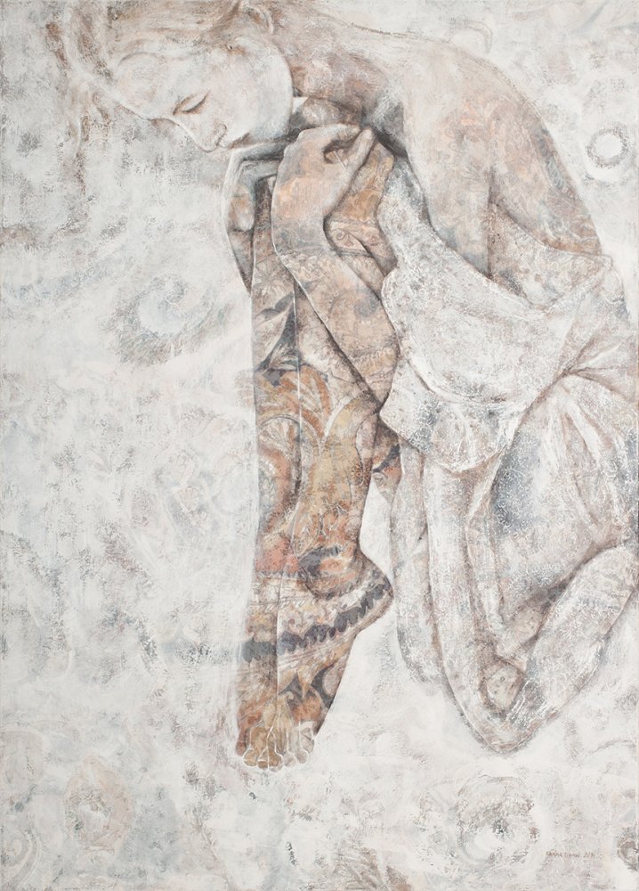 Karina Czernek, „Lewitująca”, 2014, technika własna, 135 x 95 cm